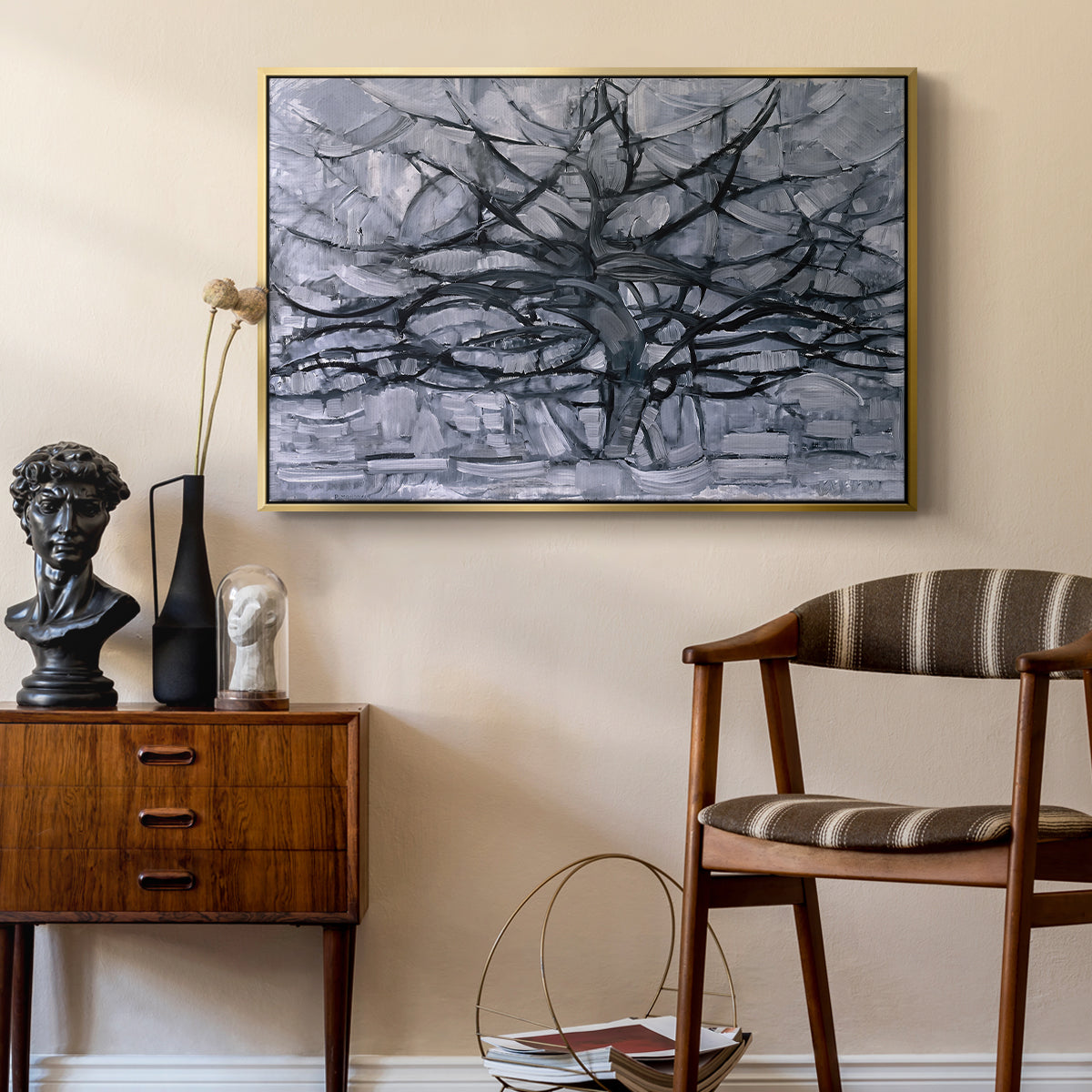 The Gray Tree, 1911 - Floater Framed Canvas Print