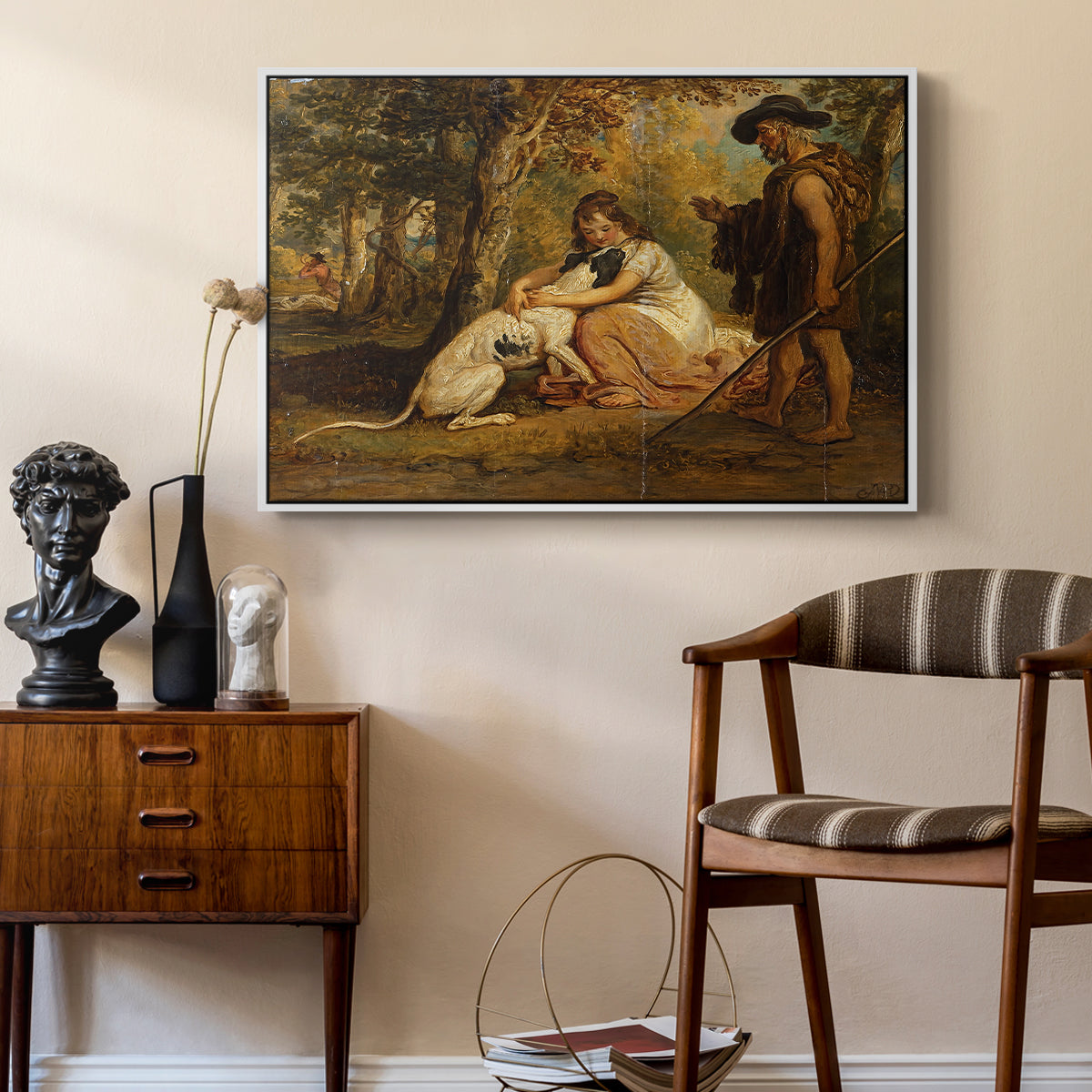 Measure for Measure, or The Biter Bit, 1840 - Floater Framed Canvas Print