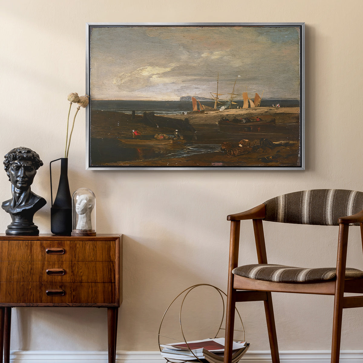 A Scene on the English Coast, c. 1798 - Floater Framed Canvas Print