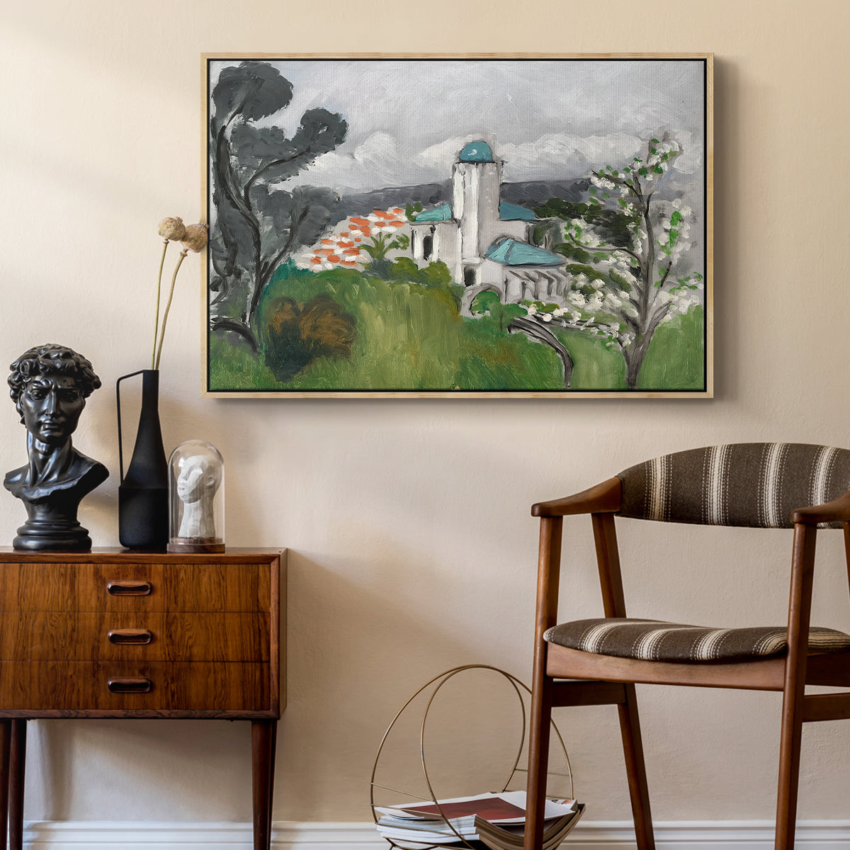 The Blue Villa (La Villa Bleue), c. 1918 - Floater Framed Canvas Print