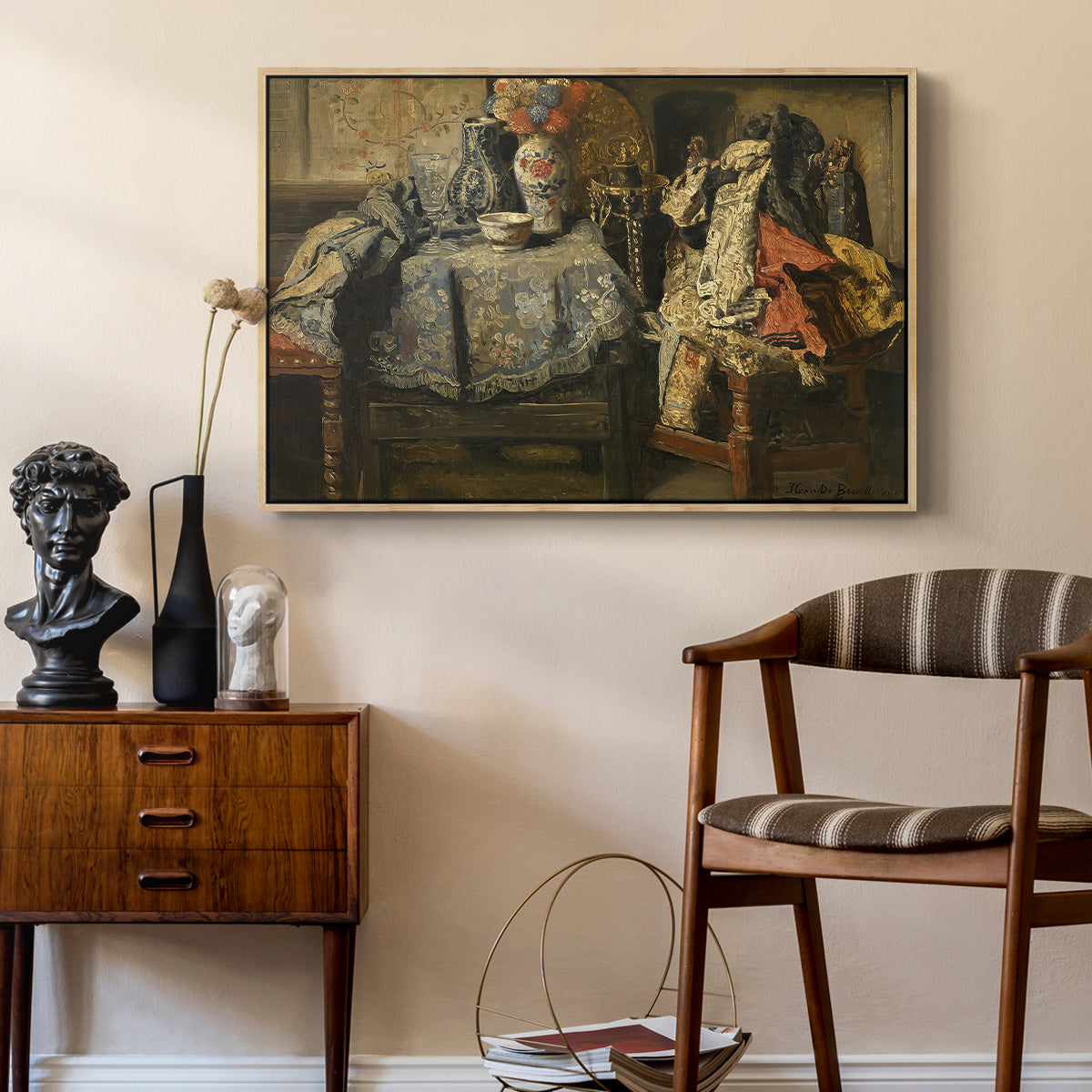 Still Life Requisites, 1885 - Floater Framed Canvas Print