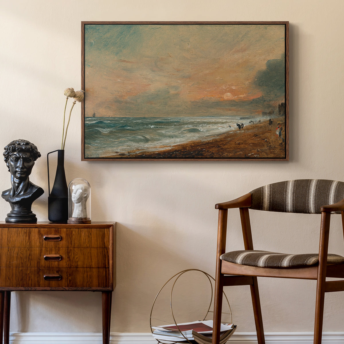 Hove Beach, c. 1824-1826 - Floater Framed Canvas Print
