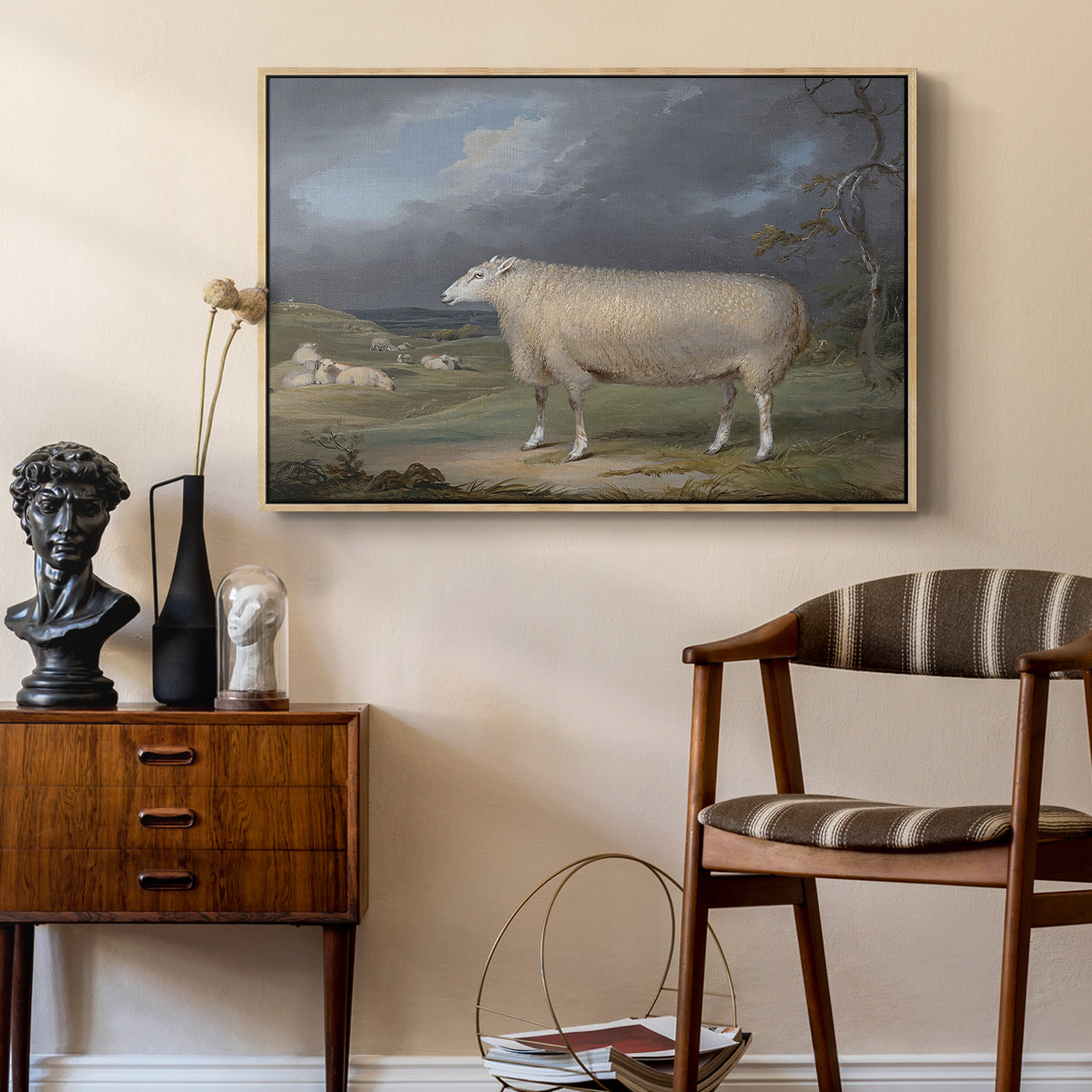 A Border Leicester Ewe, c. 1795-1800 - Floater Framed Canvas Print