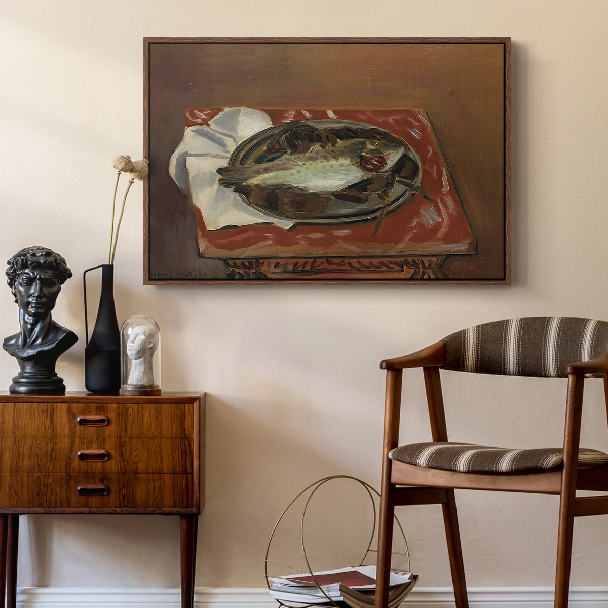 Still Life with Bream (Nature morte à la daurade), 1920 - Floater Framed Canvas Print