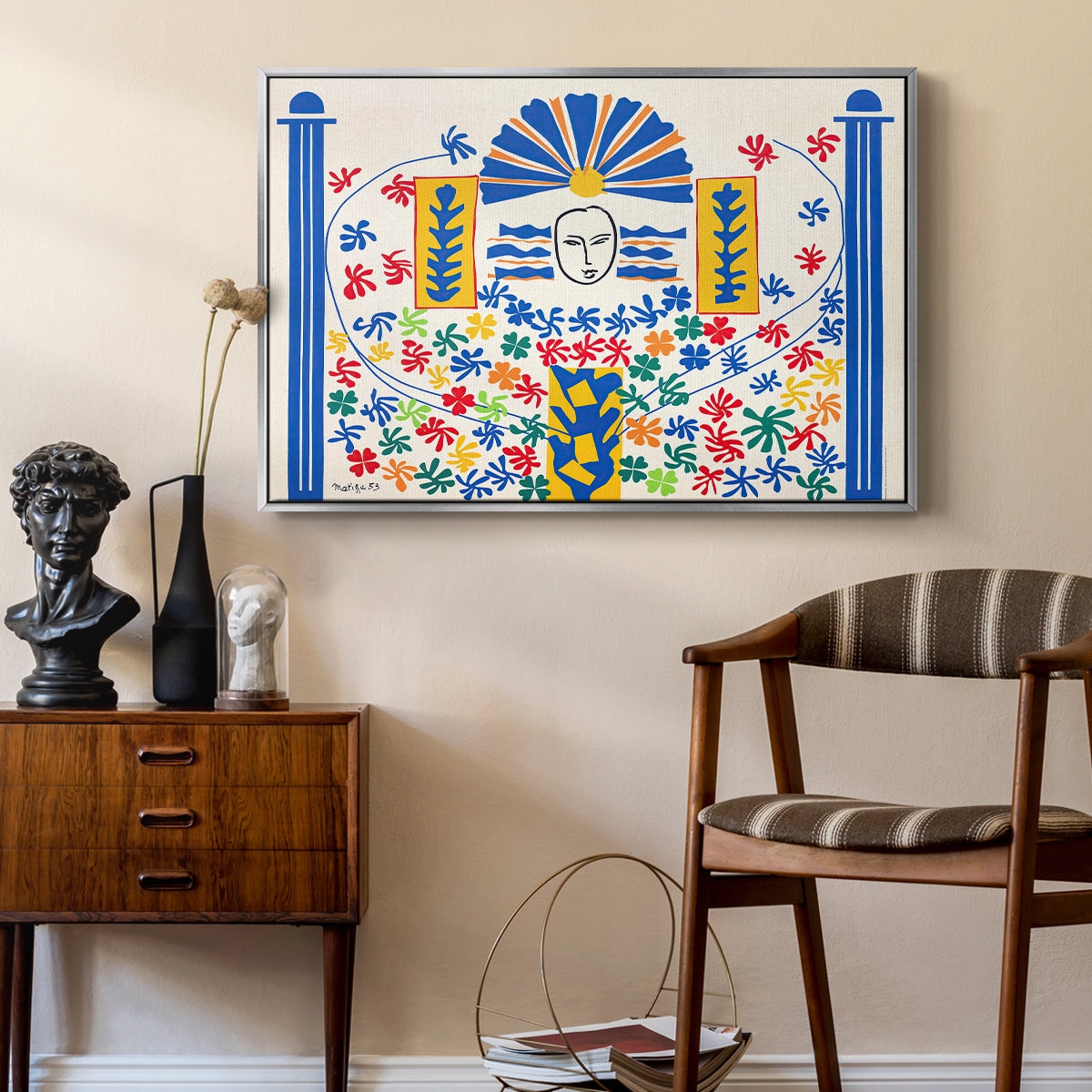 Apollo (Apollon), 1953 - Floater Framed Canvas Print