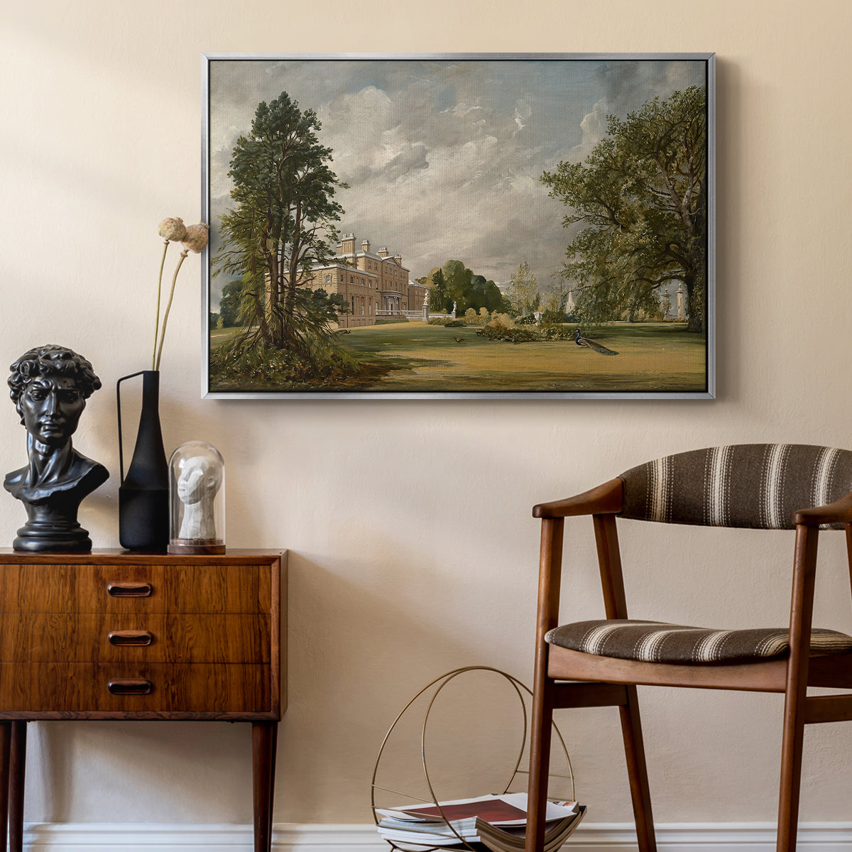 Malvern Hall, 1821 - Floater Framed Canvas Print