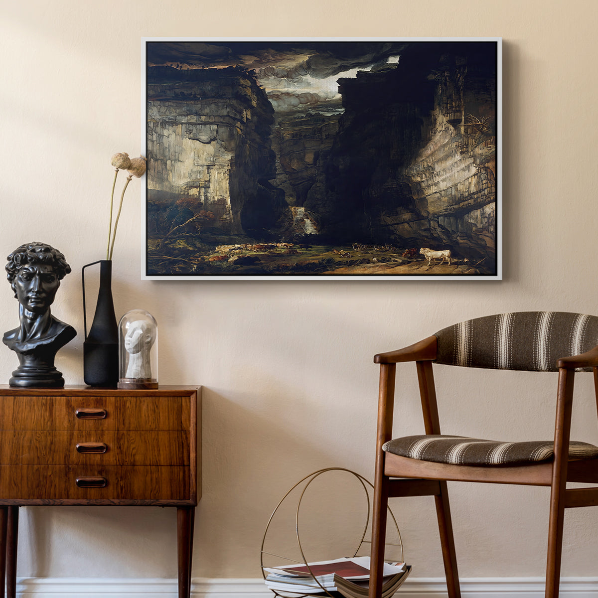 Gordale Scar, c. 1811-1813 - Floater Framed Canvas Print