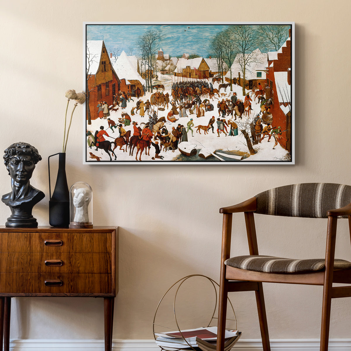 Massacre of the Innocents, c. 1565-1567 - Floater Framed Canvas Print