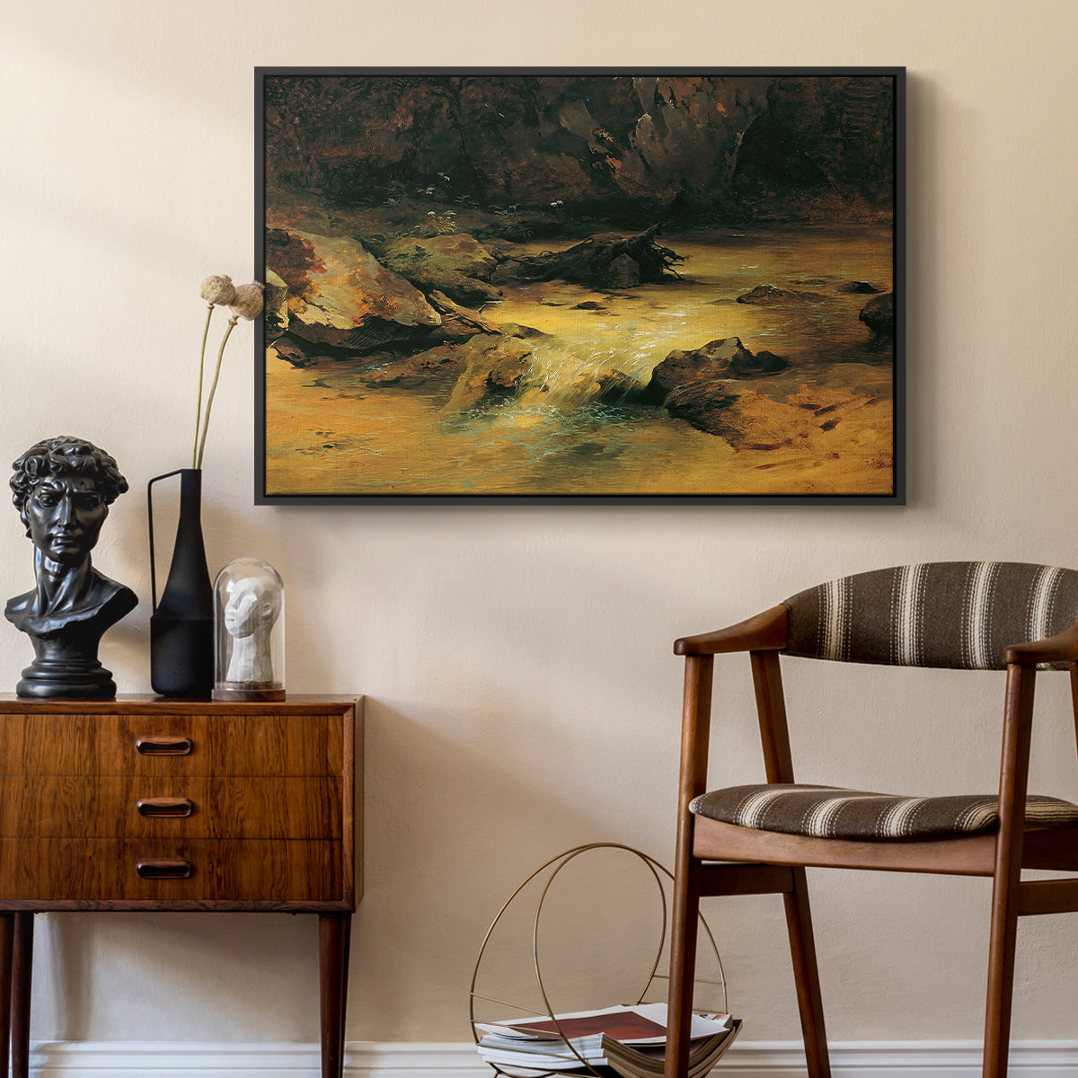 Wildbach (Wild Stream) - Floater Framed Canvas Print