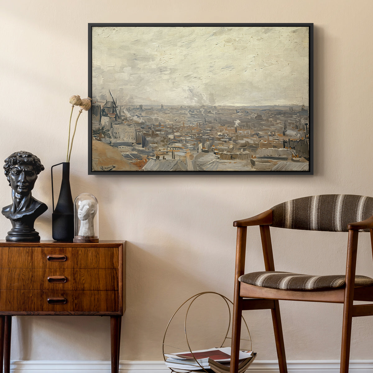 View from Montmartre, 1886 - Floater Framed Canvas Print