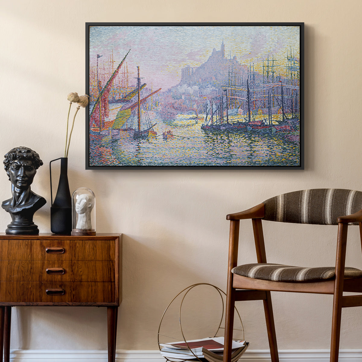 The Port of Marseille, 1905 - Floater Framed Canvas Print