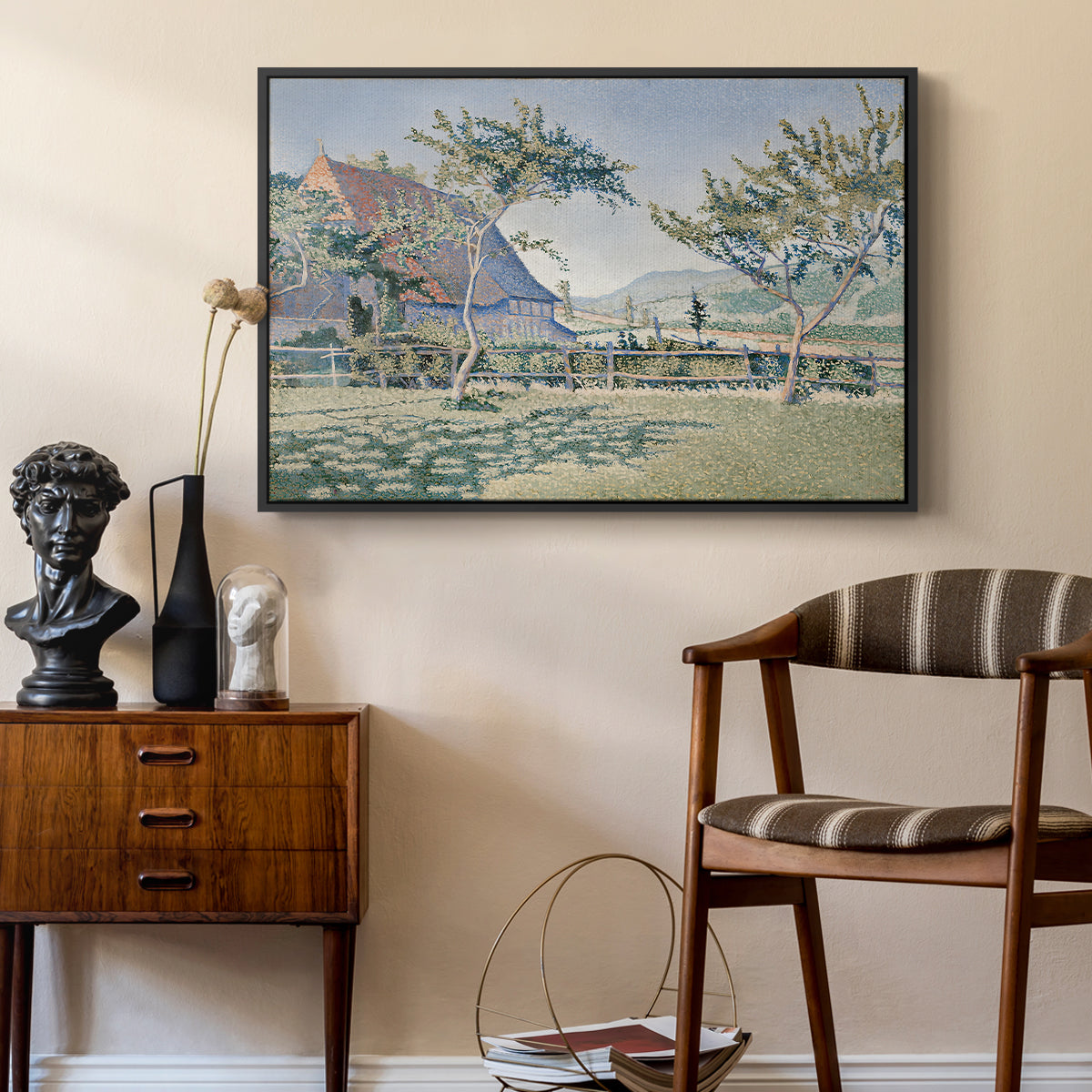 Comblat-le-Château, the Meadow, Opus 161, 1887 - Floater Framed Canvas Print