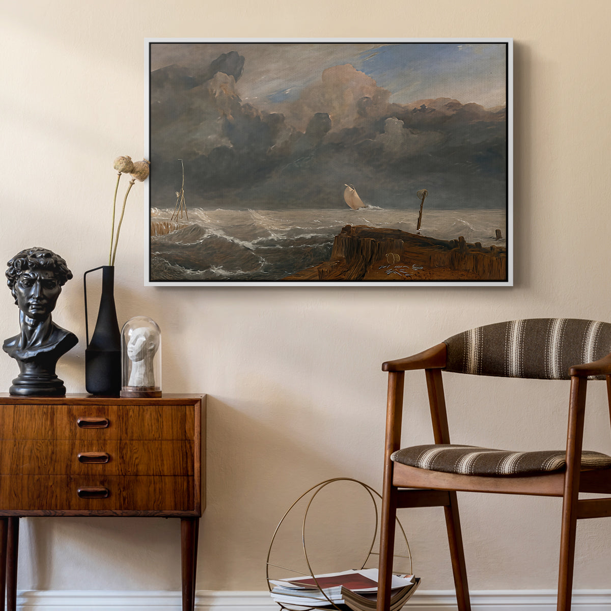 Port Ruysdael, 1827 - Floater Framed Canvas Print