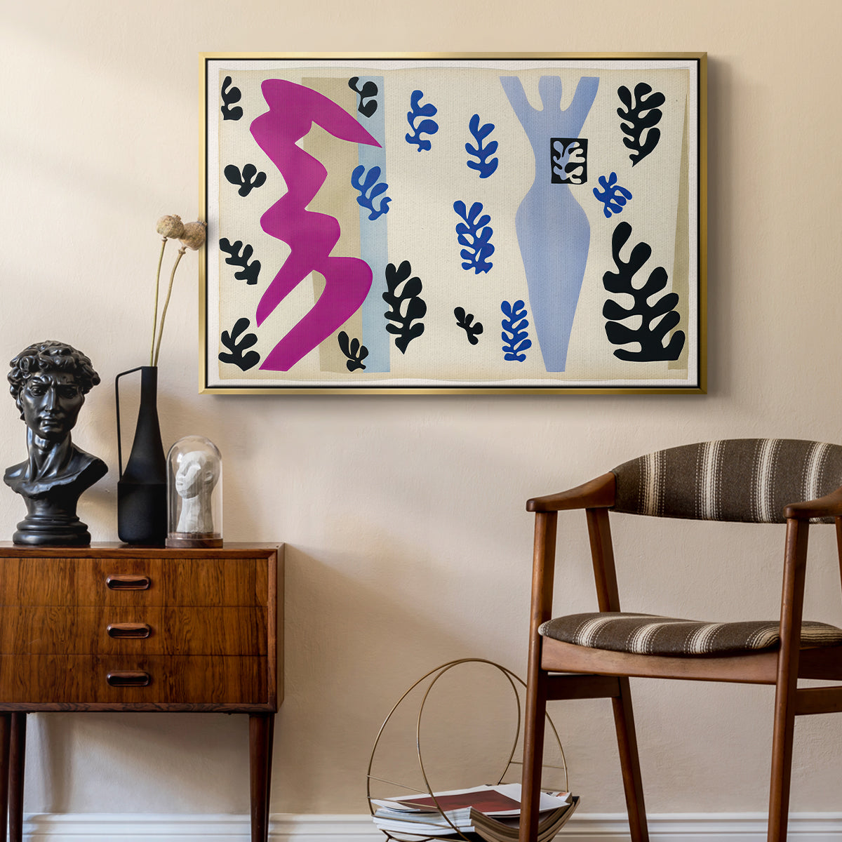The Knife Thrower (Le lanceur de couteaux), from Jazz, 1947 - Floater Framed Canvas Print