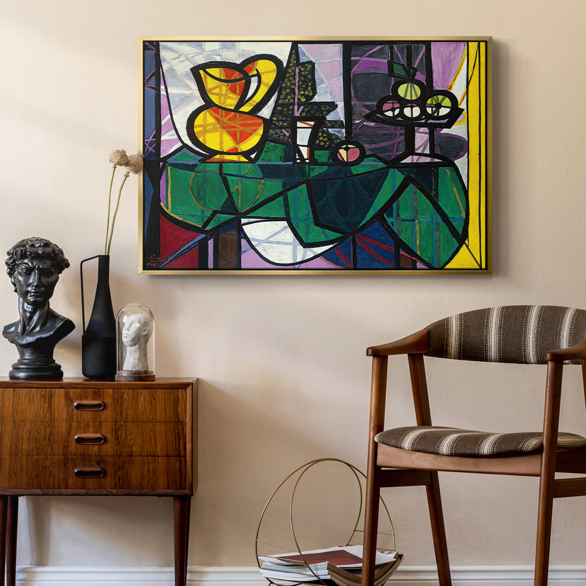 Pitcher and Bowl of Fruit, 1931 - Floater Framed Canvas Print