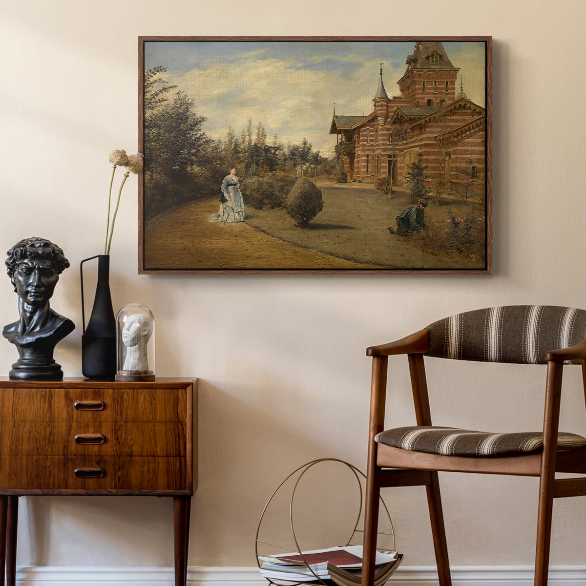 The Country House of Gustave Coûteaux, 1871 - Floater Framed Canvas Print