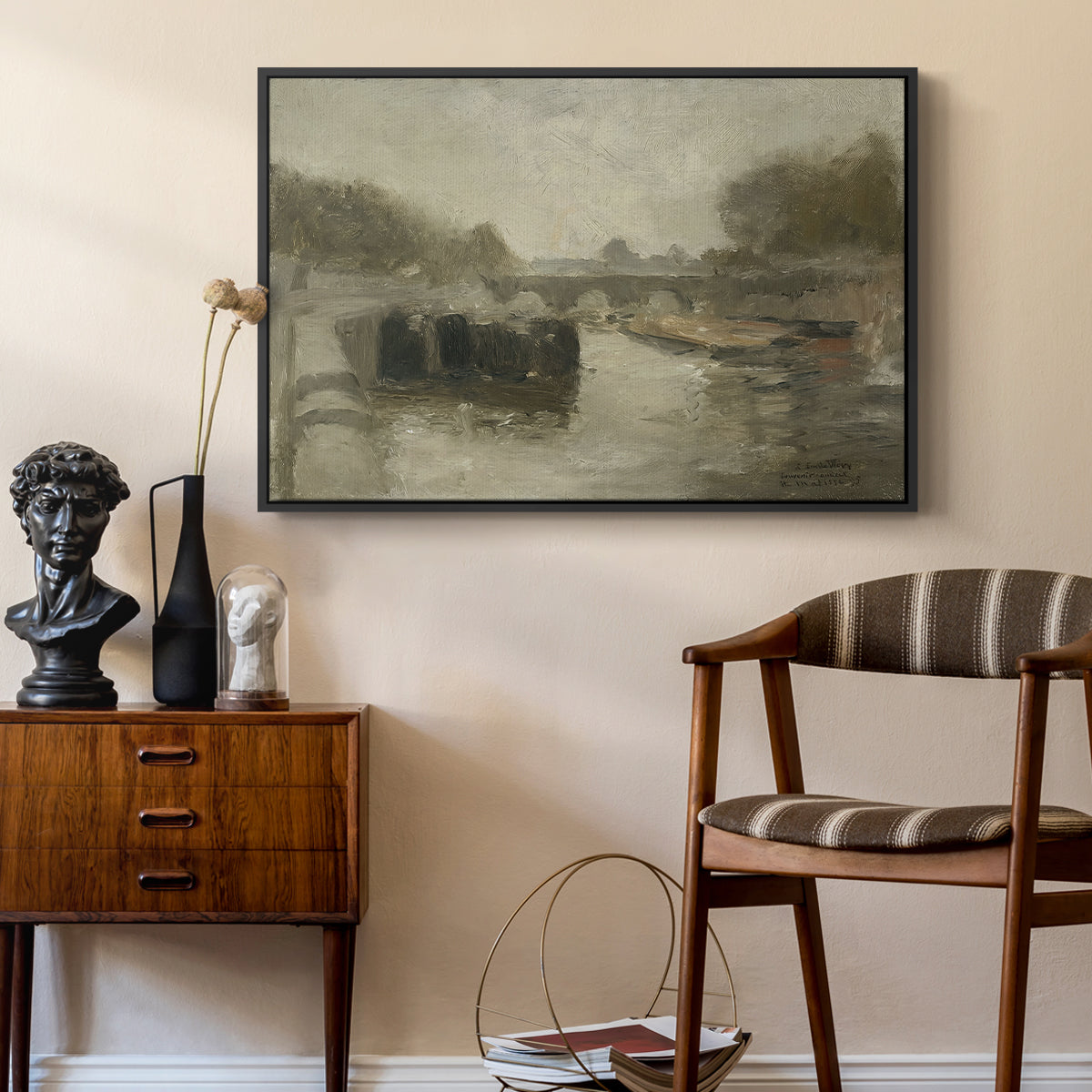The Bridge (Le pont), 1895 - Floater Framed Canvas Print