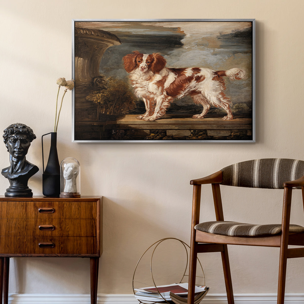 Portrait of Dash, a Favourite Spaniel, Property of Lady Frances Vane-Tempest, 1819 - Floater Framed Canvas Print