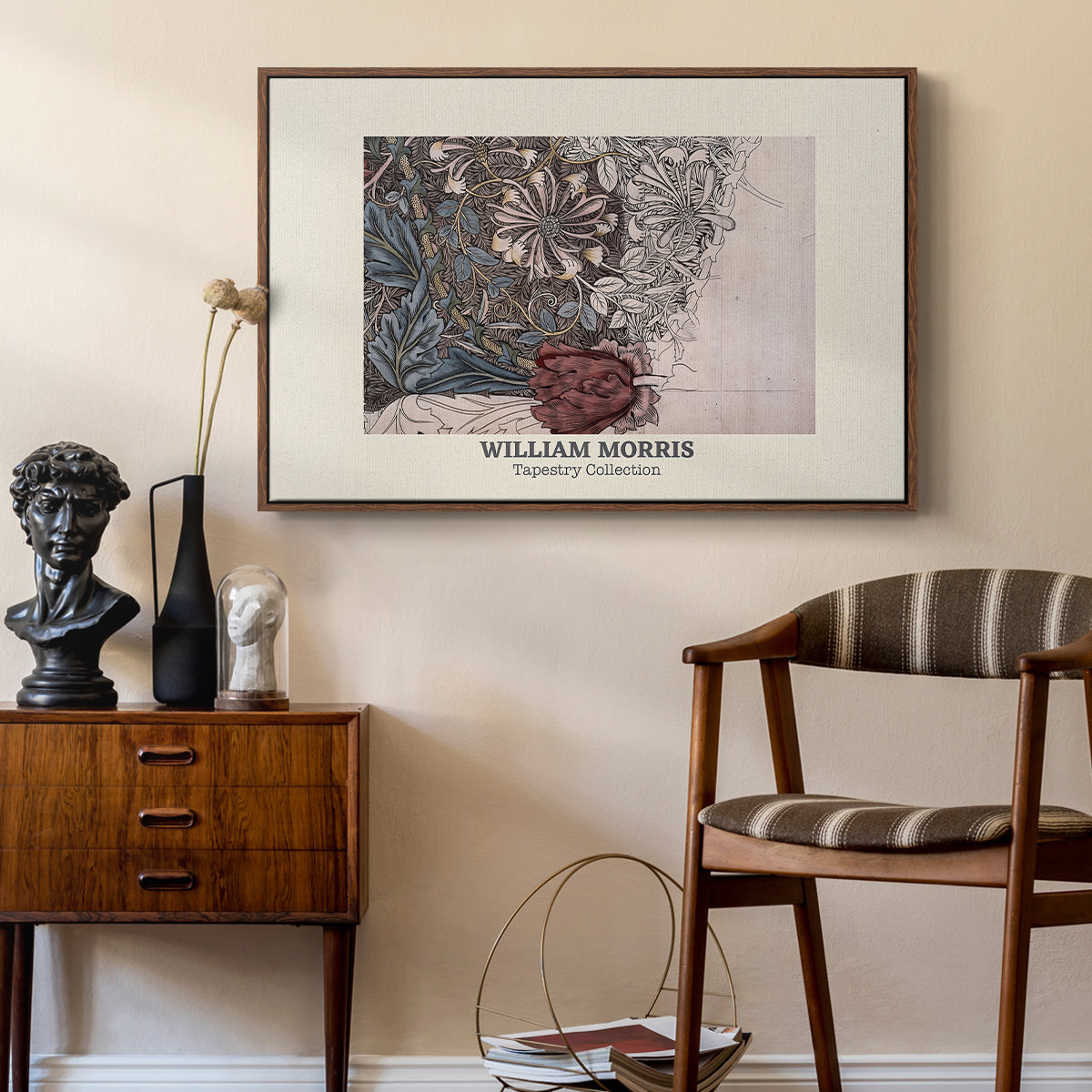 Honeysuckle (Tapestry Collection), 1874 - Floater Framed Canvas Print
