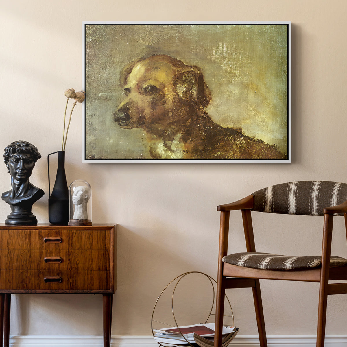 Cliper, the Artist's Dog, 1895 - Floater Framed Canvas Print