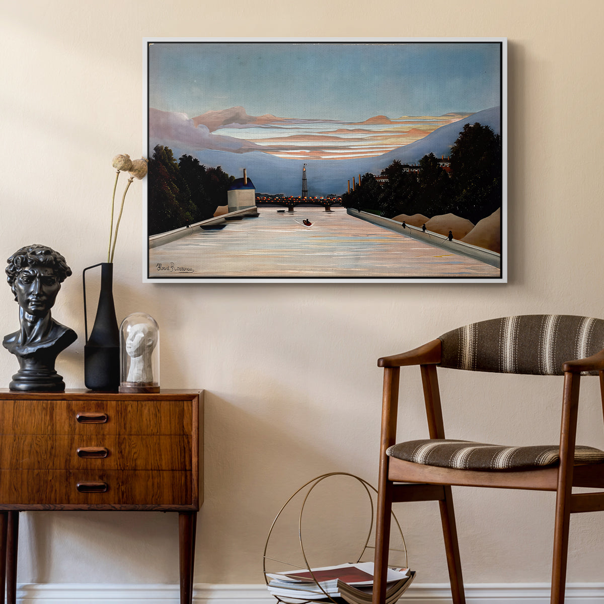 The Eiffel Tower, c. 1898 - Floater Framed Canvas Print