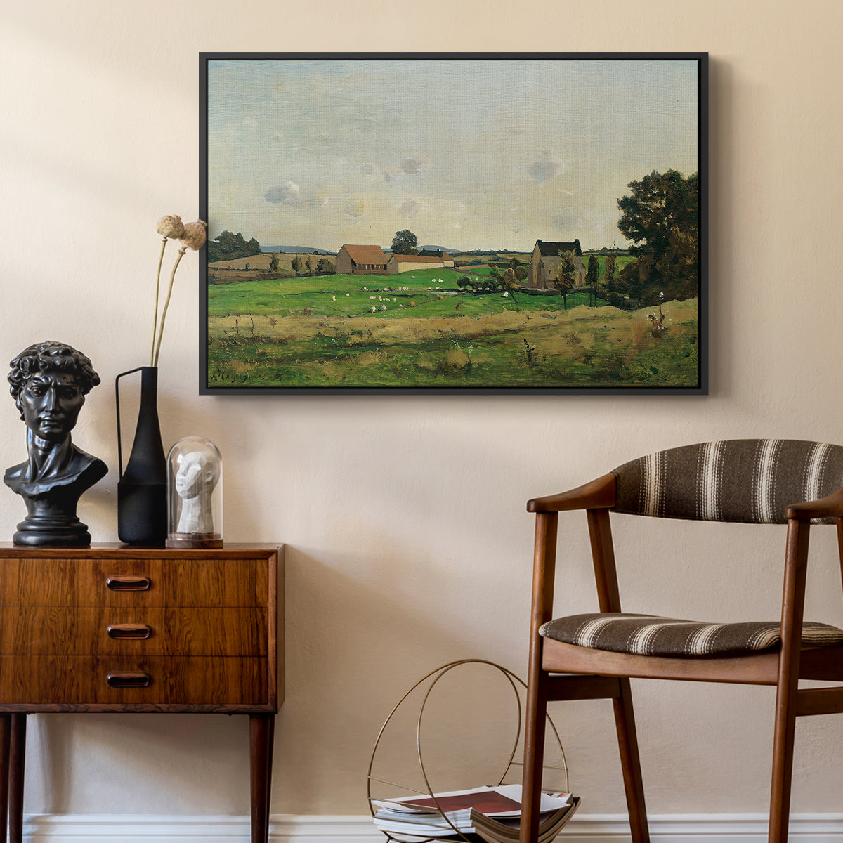 The Saulce Estate, 1869 - Floater Framed Canvas Print
