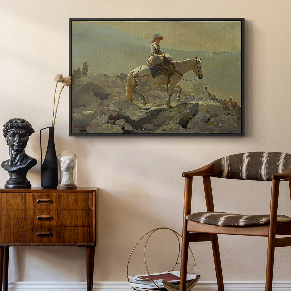 The Bridle Path, White Mountains, 1868 - Floater Framed Canvas Print