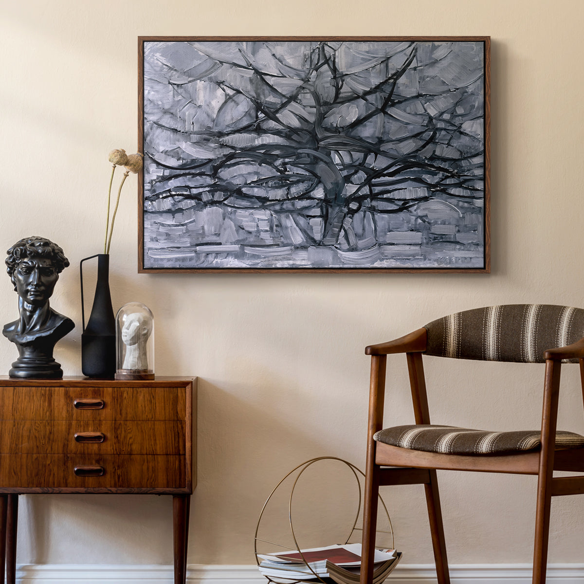 The Gray Tree, 1911 - Floater Framed Canvas Print