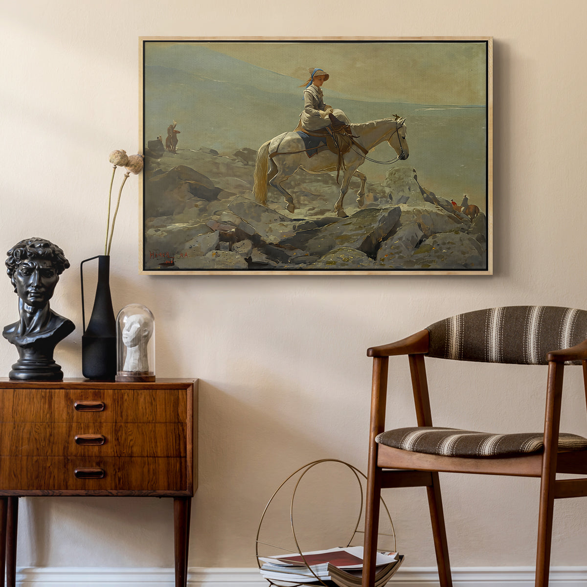 The Bridle Path, White Mountains, 1868 - Floater Framed Canvas Print