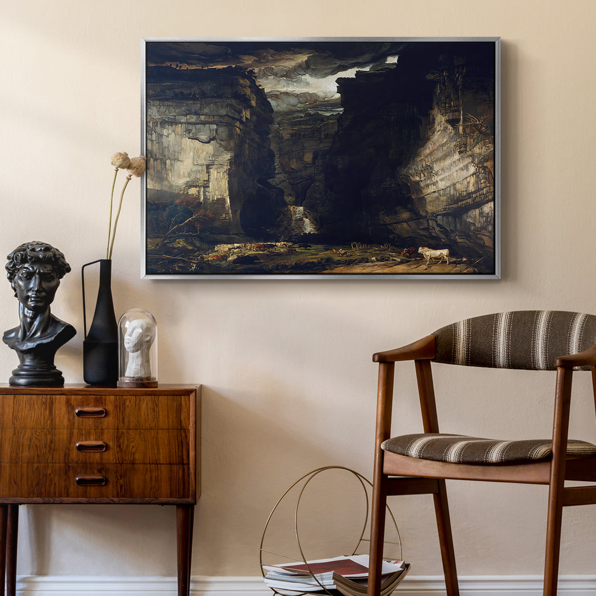 Gordale Scar, c. 1811-1813 - Floater Framed Canvas Print