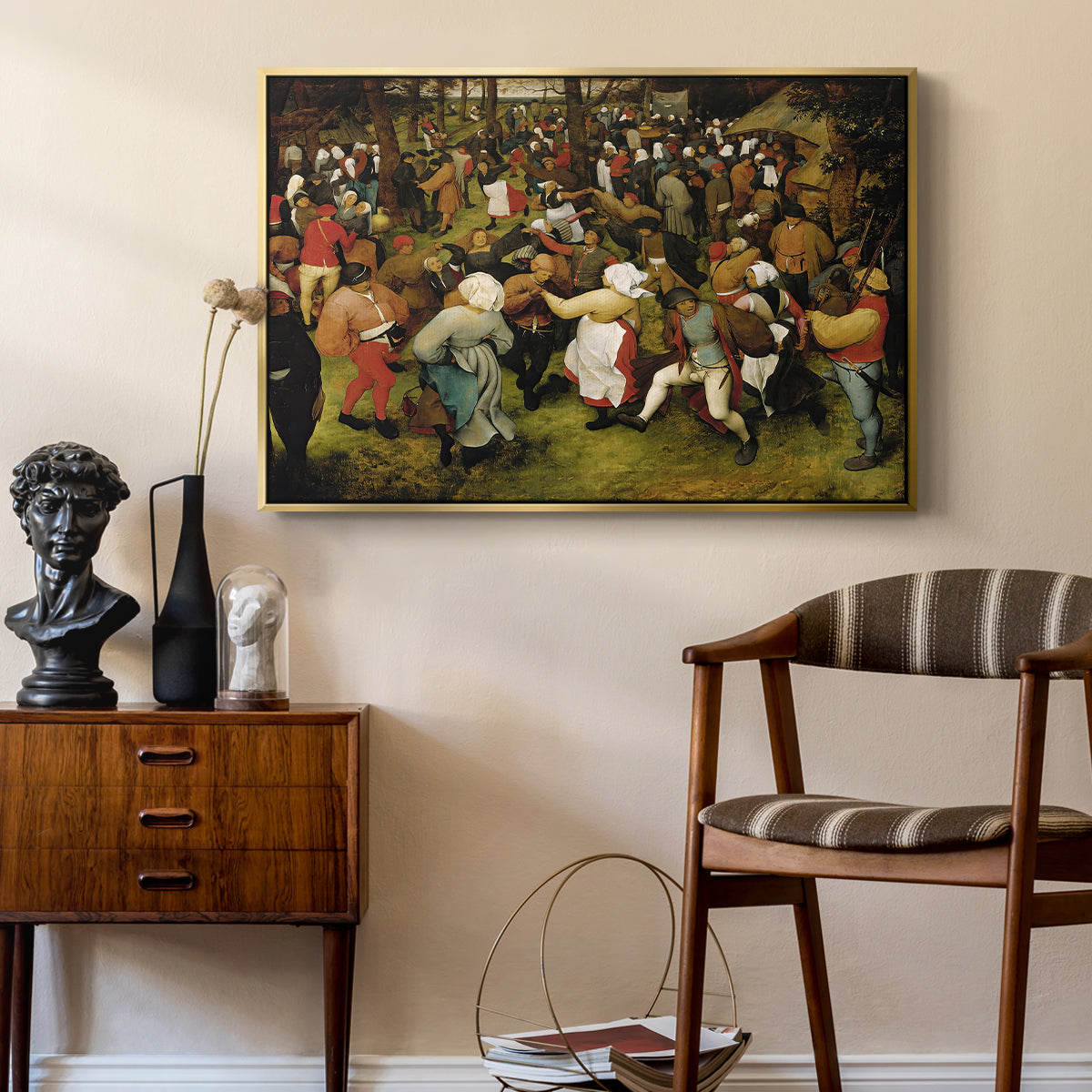 The Wedding Dance, c. 1566 - Floater Framed Canvas Print