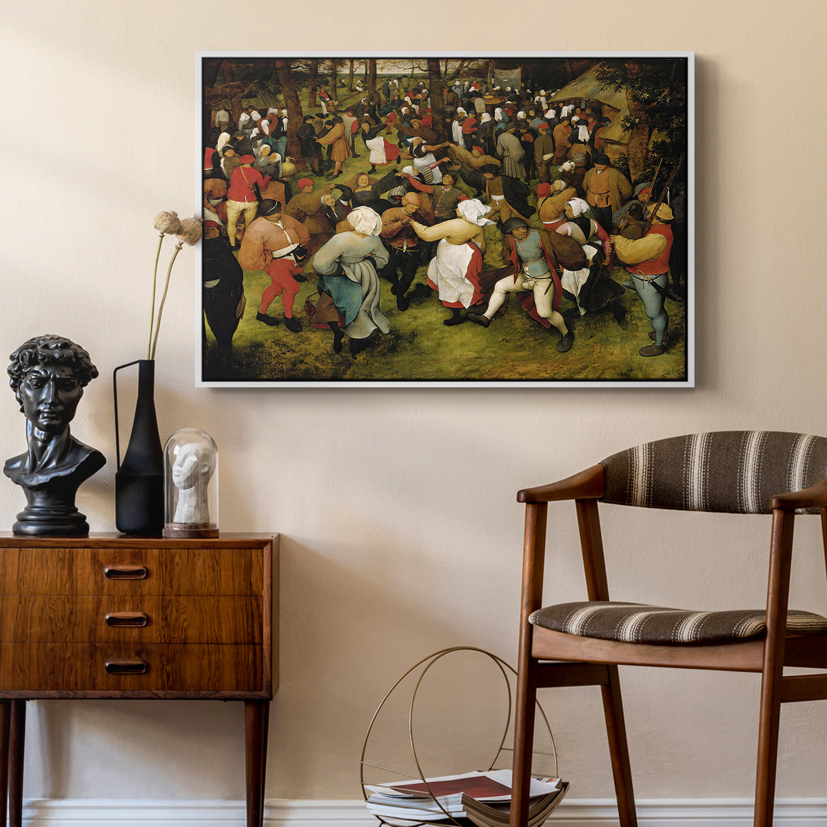 The Wedding Dance, c. 1566 - Floater Framed Canvas Print