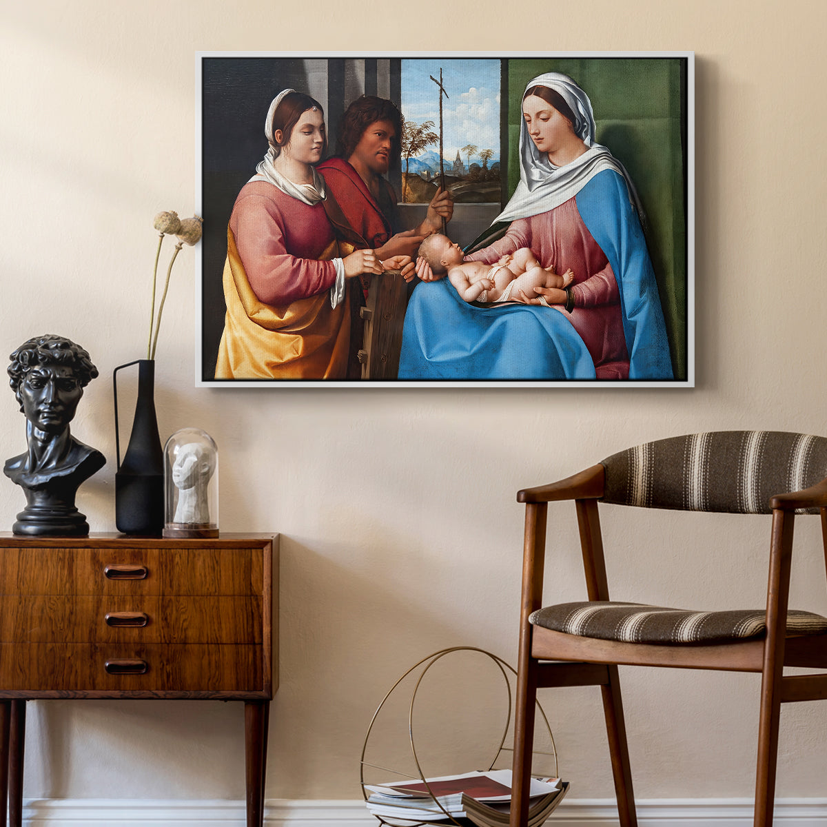 Sacred Conversation, c. 1505 - Floater Framed Canvas Print