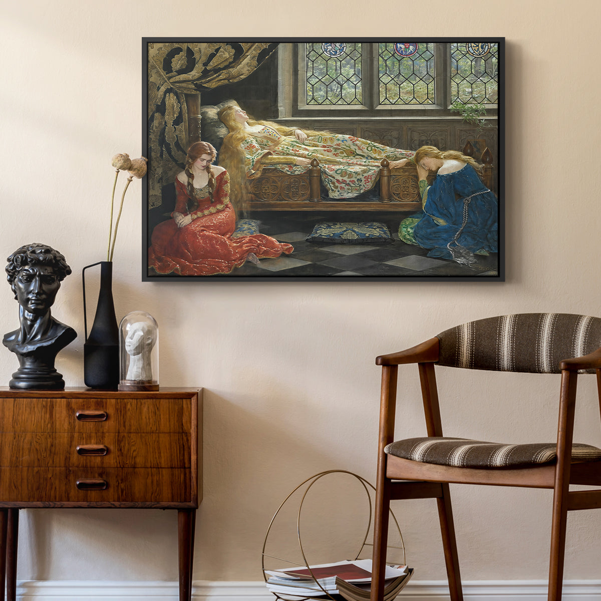 The Sleeping Beauty, 1921 - Floater Framed Canvas Print