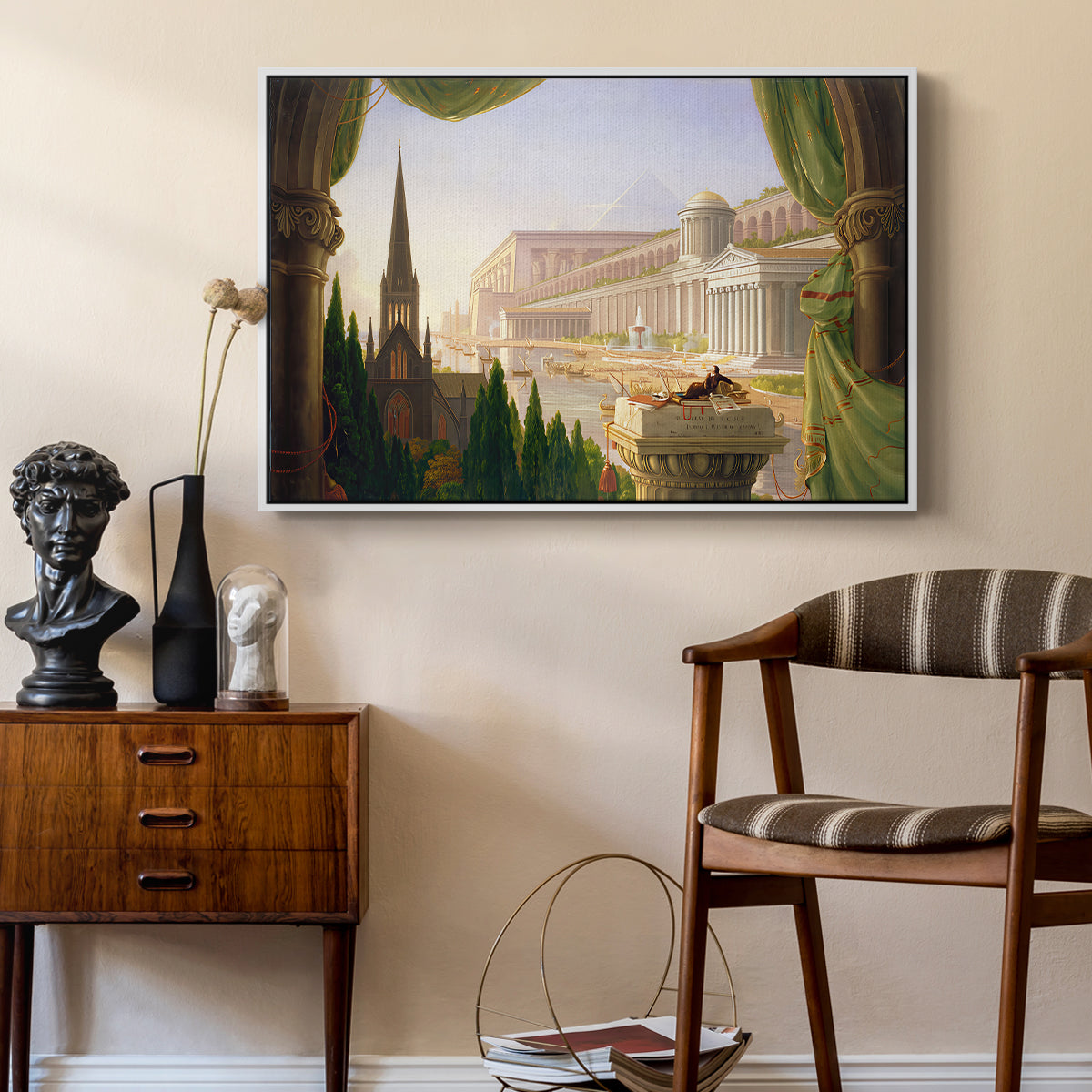 The Architect's Dream, 1840 - Floater Framed Canvas Print