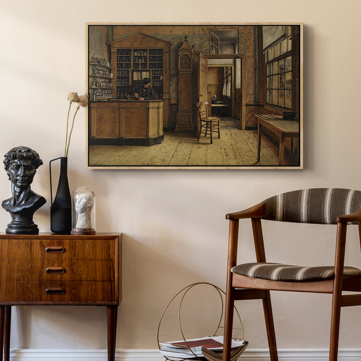 The Old Inn 'Het Loodshuis' in Antwerp, 1877 - Floater Framed Canvas Print