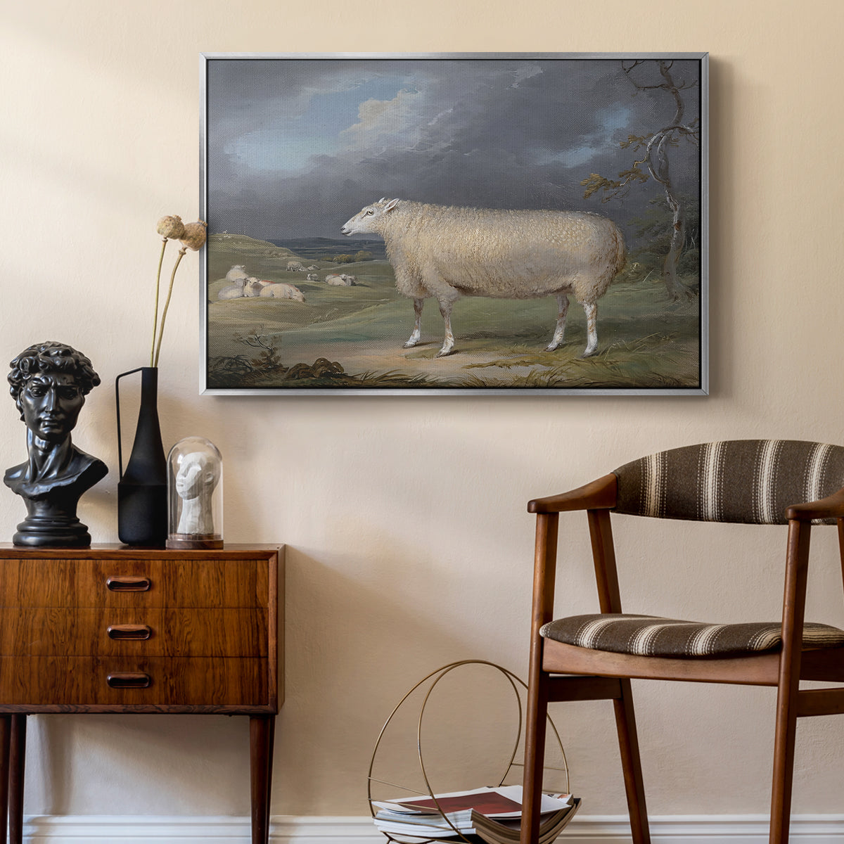 A Border Leicester Ewe, c. 1795-1800 - Floater Framed Canvas Print