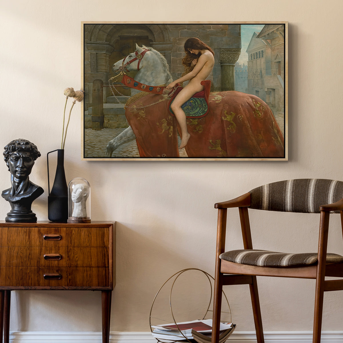 Lady Godiva, 1898 - Floater Framed Canvas Print