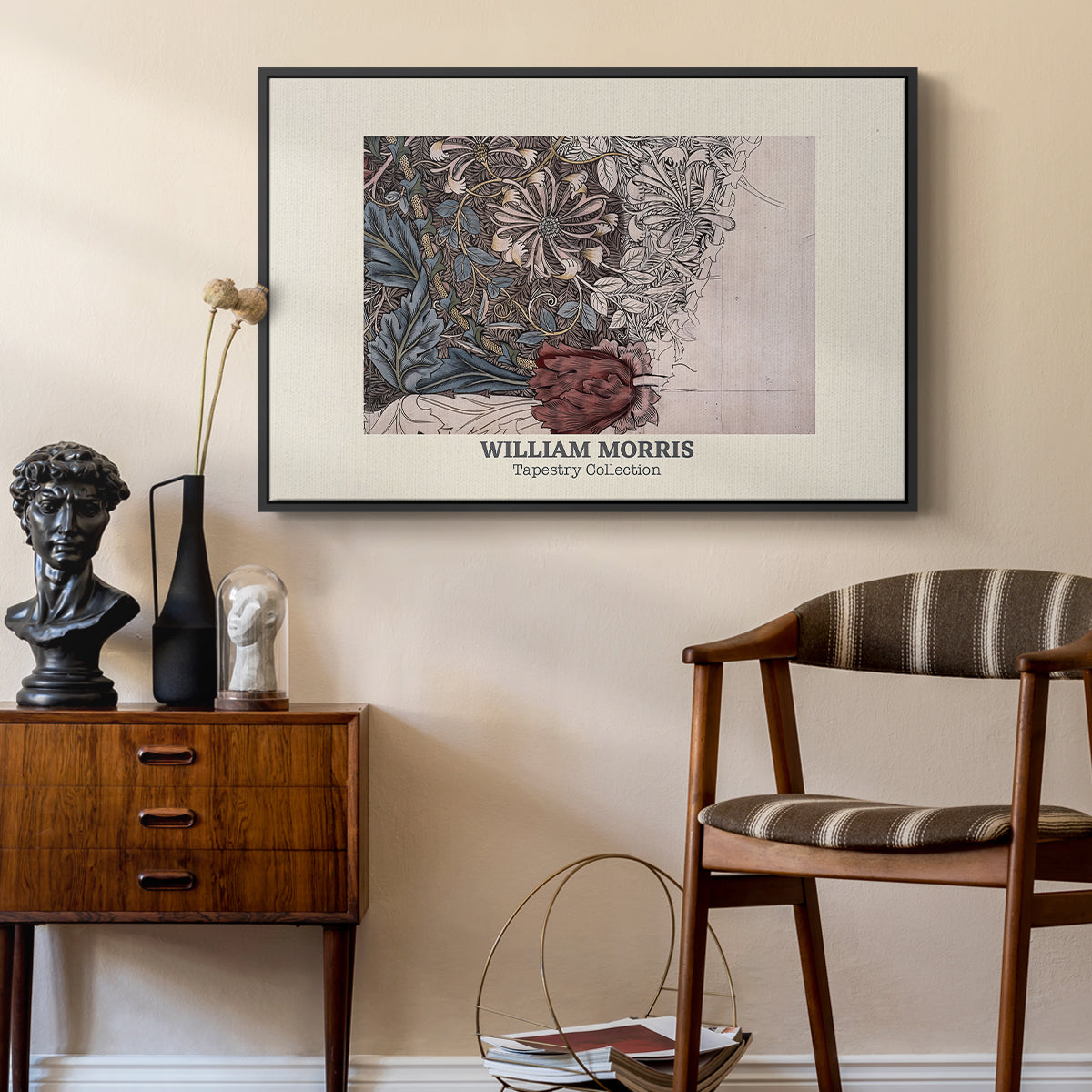 Honeysuckle (Tapestry Collection), 1874 - Floater Framed Canvas Print