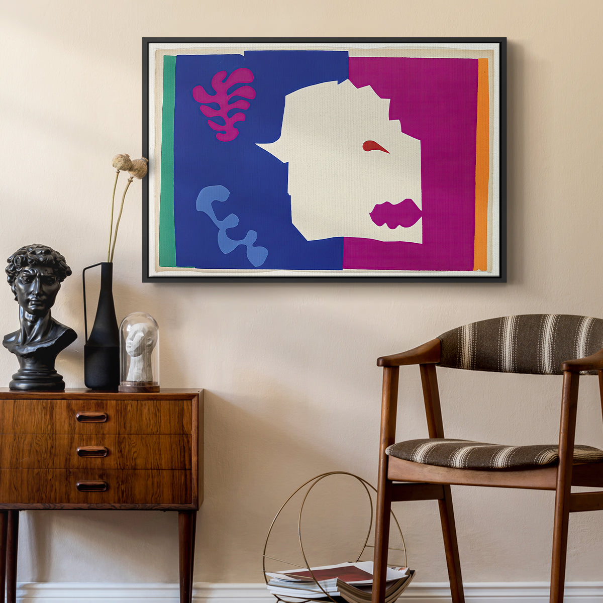 The Wolf (Le loup), from Jazz, 1947 - Floater Framed Canvas Print