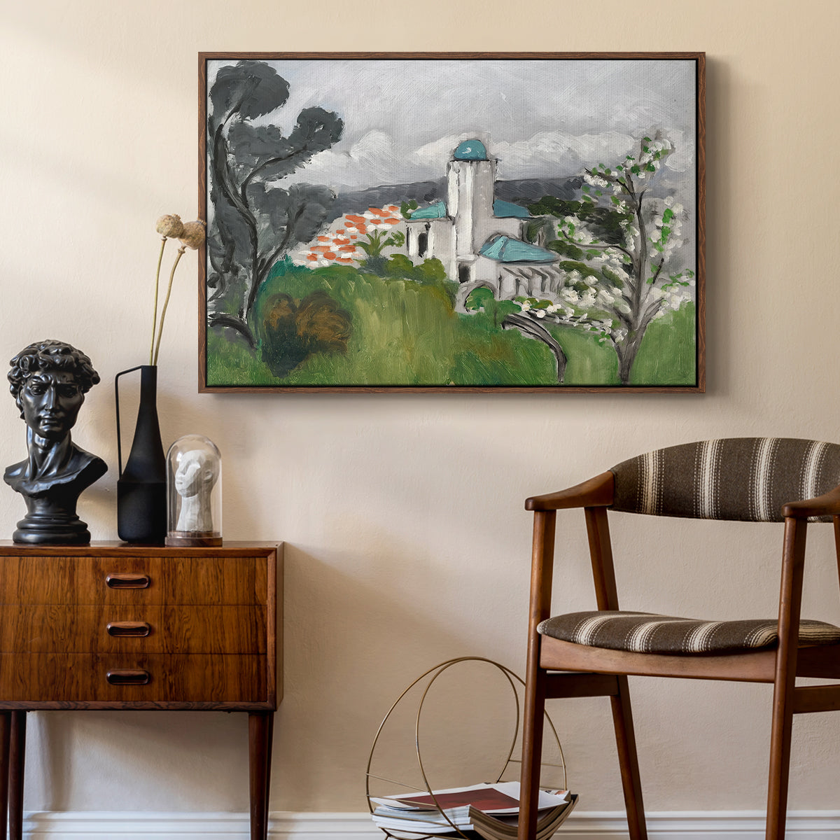 The Blue Villa (La Villa Bleue), c. 1918 - Floater Framed Canvas Print