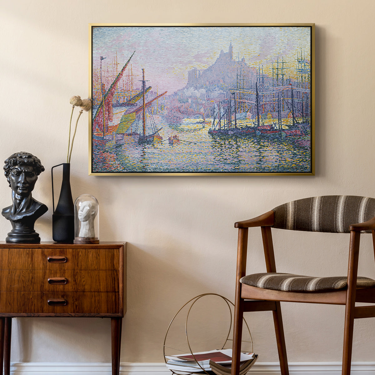 The Port of Marseille, 1905 - Floater Framed Canvas Print