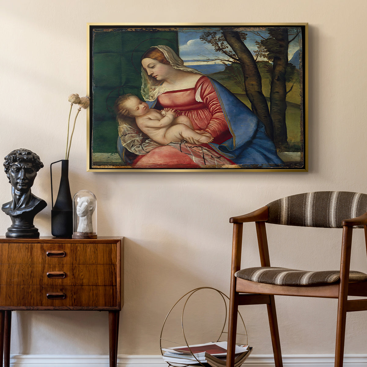 Madonna and Child, c. 1508 - Floater Framed Canvas Print