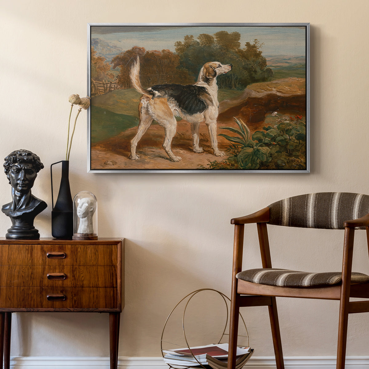 Ravager, One of the Lambton Hounds, 1835 - Floater Framed Canvas Print