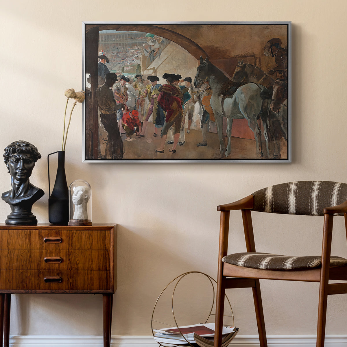 Before the Bullfight (Antes de la corrida), c. 1900 - Floater Framed Canvas Print