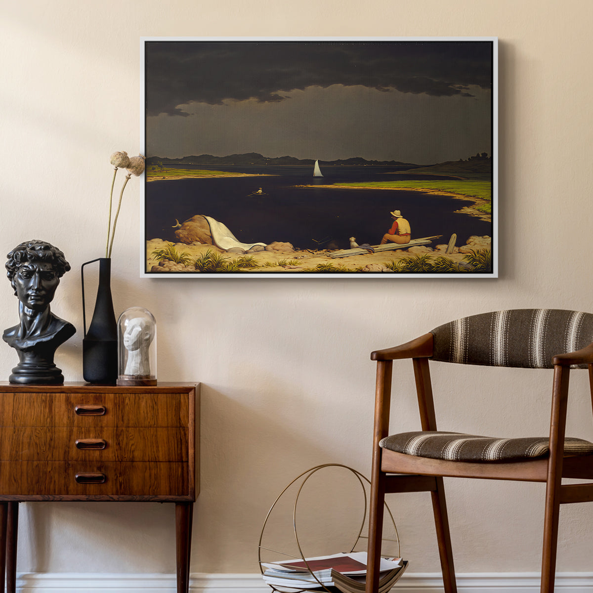 Approaching Thunder Storm, 1859 - Floater Framed Canvas Print