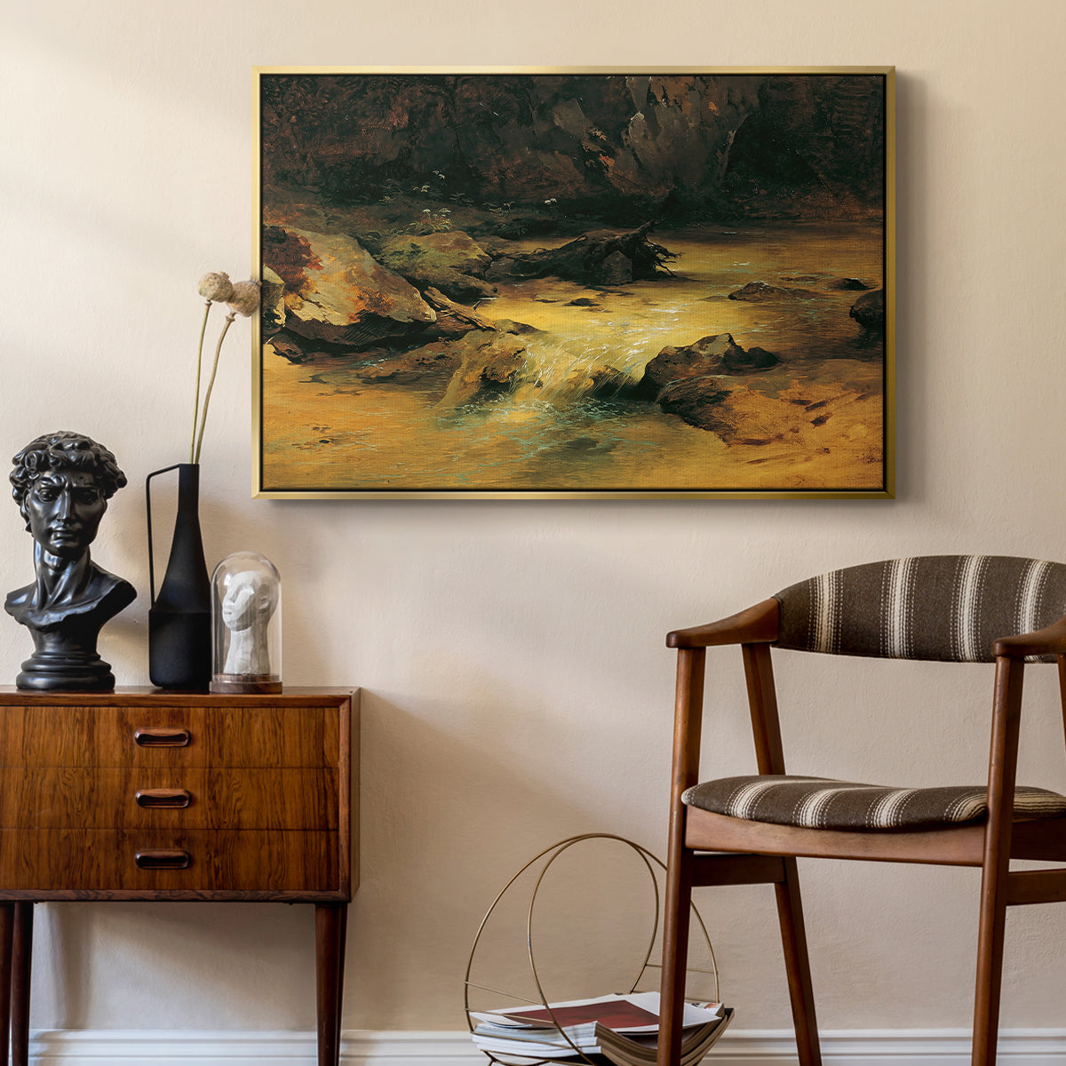 Wildbach (Wild Stream) - Floater Framed Canvas Print