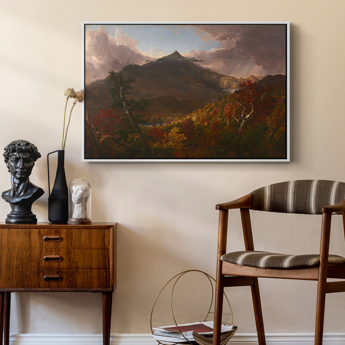 View of Schroon Mountain, Essex County, New York, After a Storm, 1838 - Floater Framed Canvas Print