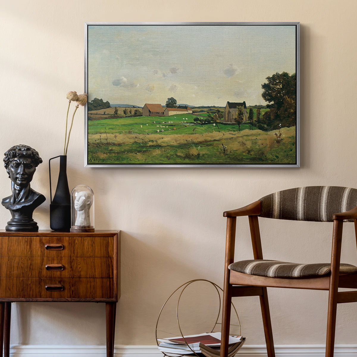 The Saulce Estate, 1869 - Floater Framed Canvas Print