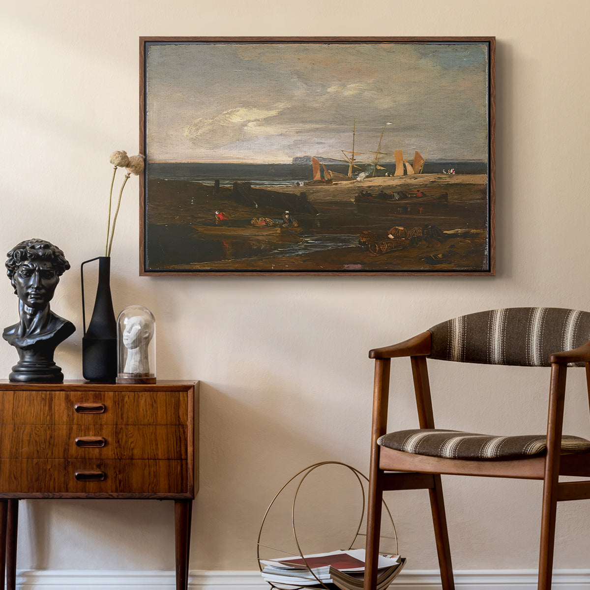 A Scene on the English Coast, c. 1798 - Floater Framed Canvas Print